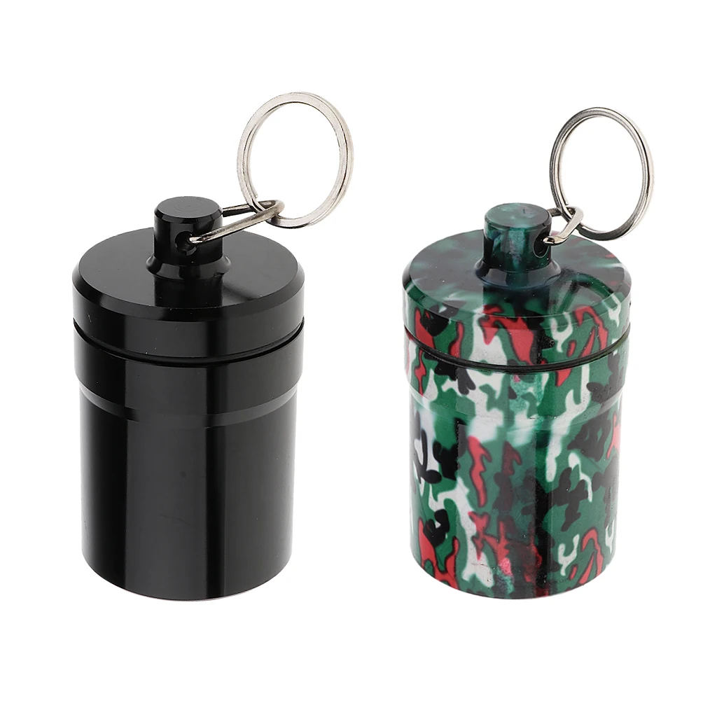 Aluminum Watertight Life Capsule Seal Bottle Holder Case Camping Essentials Container Outdoor Survive Dry Box