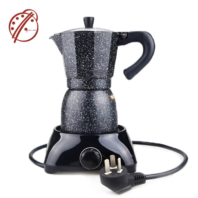 Electric Coffee Maker Filter Pot Moka Tools Black Heating Mocha Italian Electric Coffee Maker Filter Pot Moka Tools Black Heating Mocha Italian