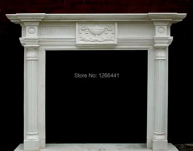 Carved Stone Marble Fireplace Mantel Surround European English
