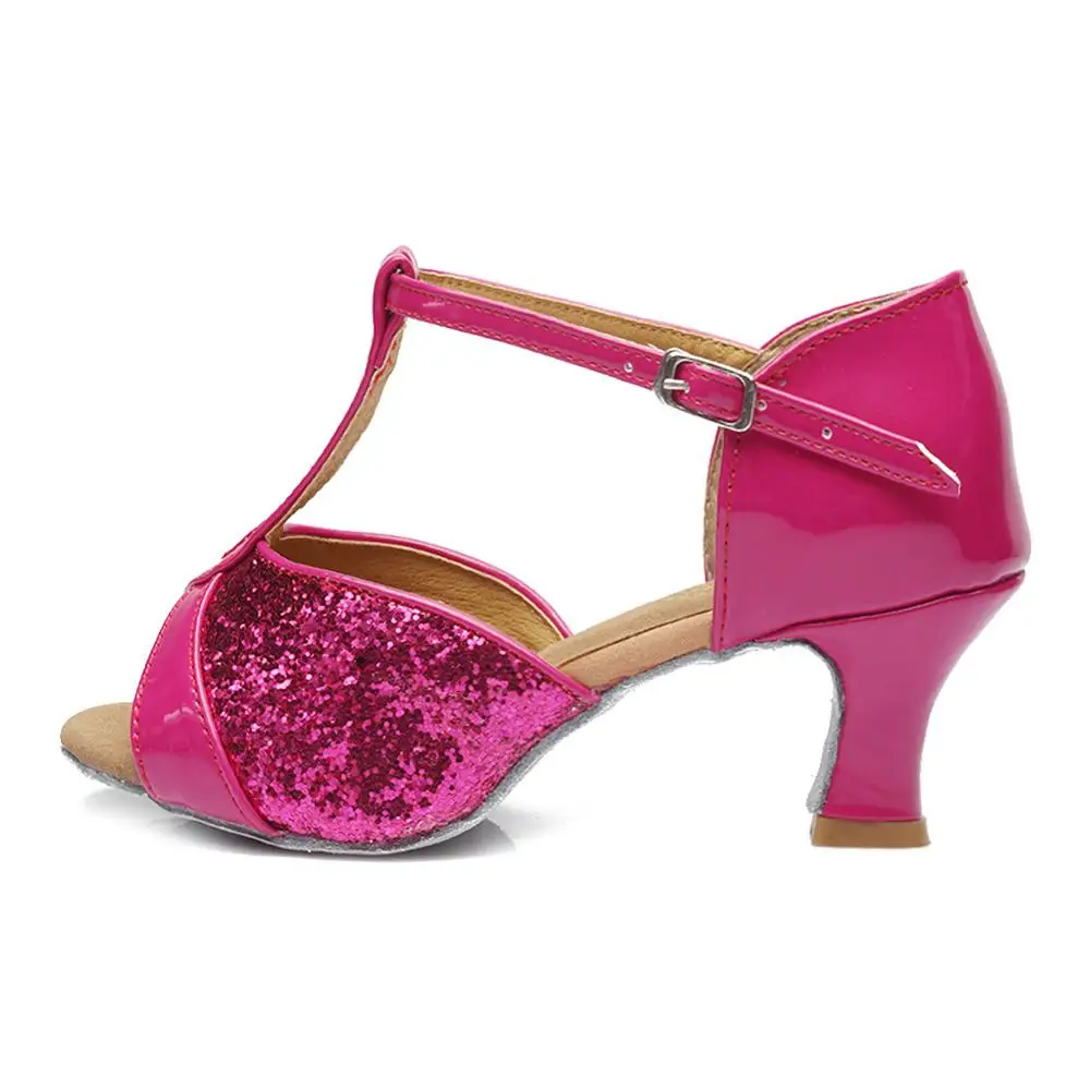 5cm heels Red Горячая Распродажа, Женская Обувь для бальных танцев, латинских танцев, танго, обувь на каблуке 7 см/5 см, серебряного, золотого, черного, коричневого цвета,, WZSP22-1 - Цвет: 5cm heels Red