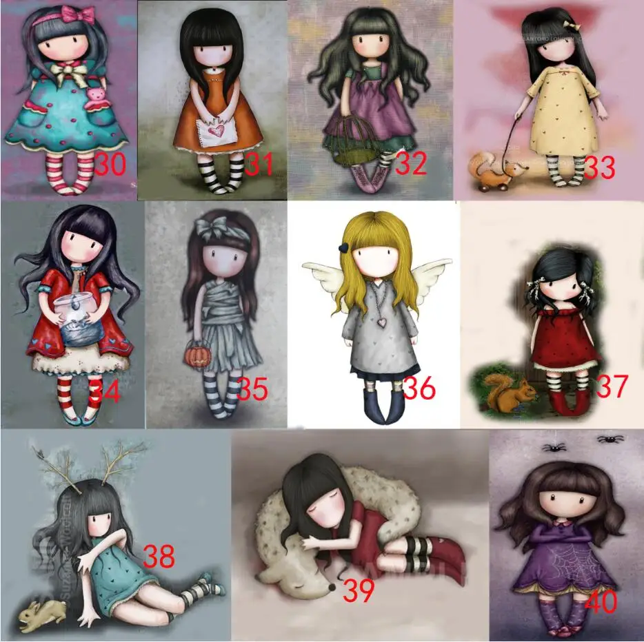 

40 Styles Texture Hair Doll Girls Metal Cutting Dies For Scrapbooking Fustelle