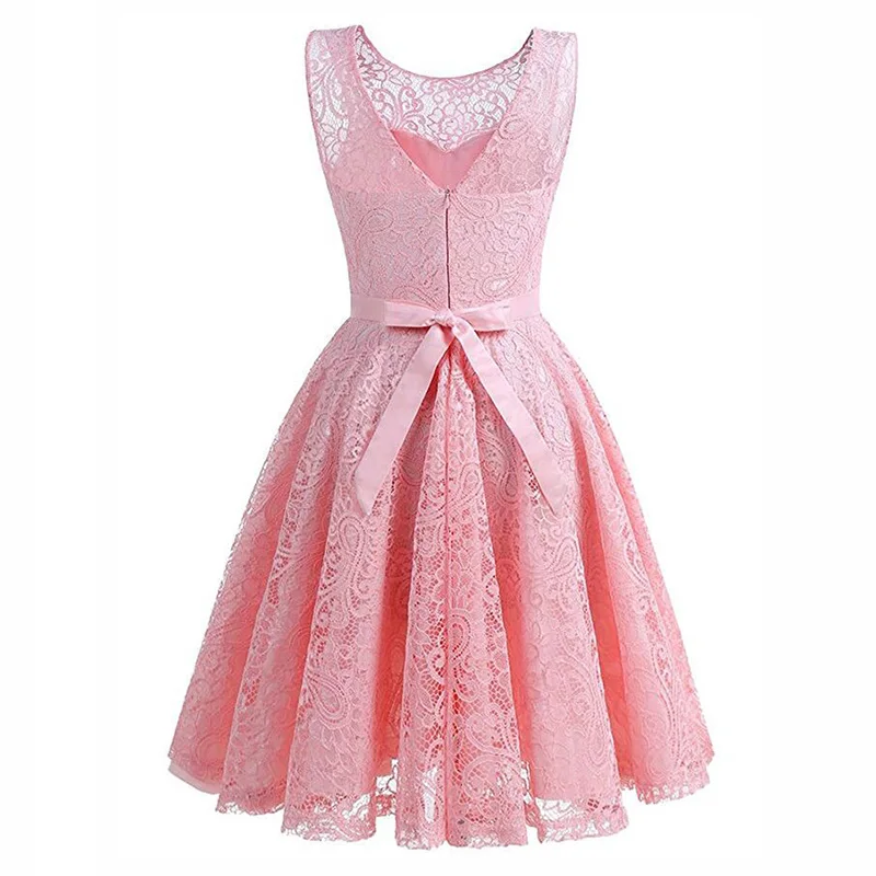 Kostlich Lace Summer Dress Women 2017 Sleeveless Lace Hollow Out Sexy Evening Party Dresses Bet Tunic 50s Hepburn Dress Sundress (20)