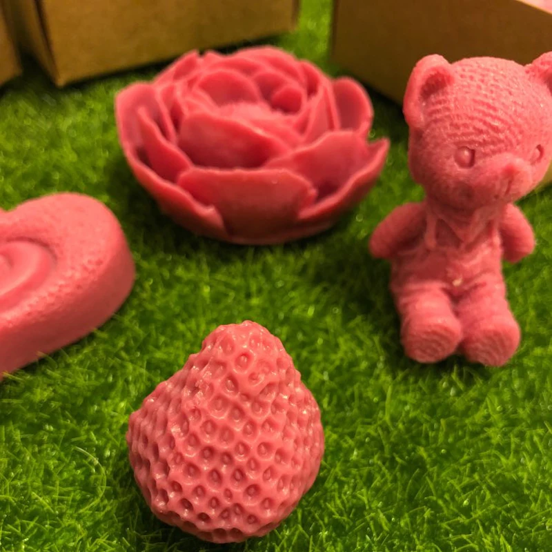 Силиконовая форма в форме клубники, украшение торта, помадка для торта, 3D пищевая форма, ручная работа, фруктовая серия, форма для мыла