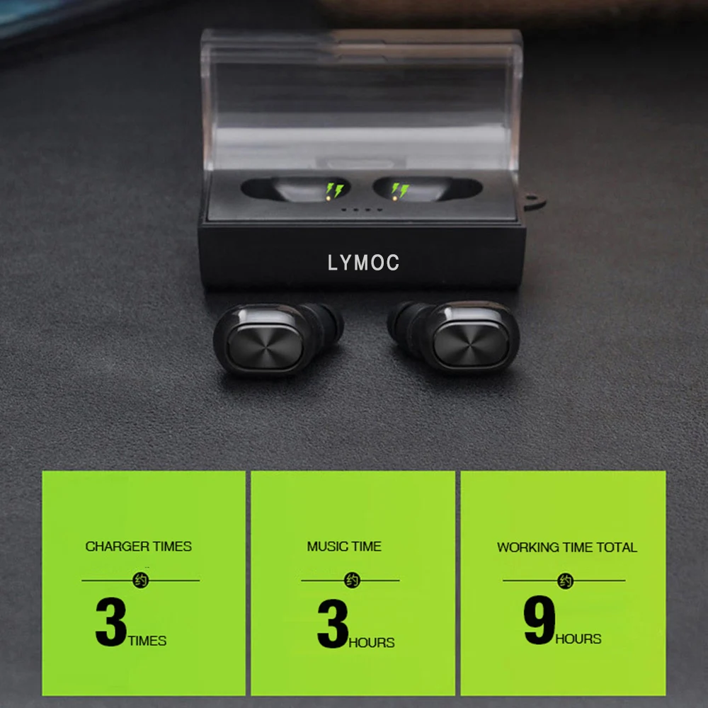 LYMOC 5,0 Bluetooth наушники мини TWS беспроводные наушники Авто парные HD микрофон Спорт Handsfree стерео музыкальный плеер для всех телефонов