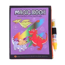 Красочная тканевая книга для рисования с волшебной ручкой, Детская водная живопись, граффити, история животных, книга для детей, Ранние развивающие игрушки
