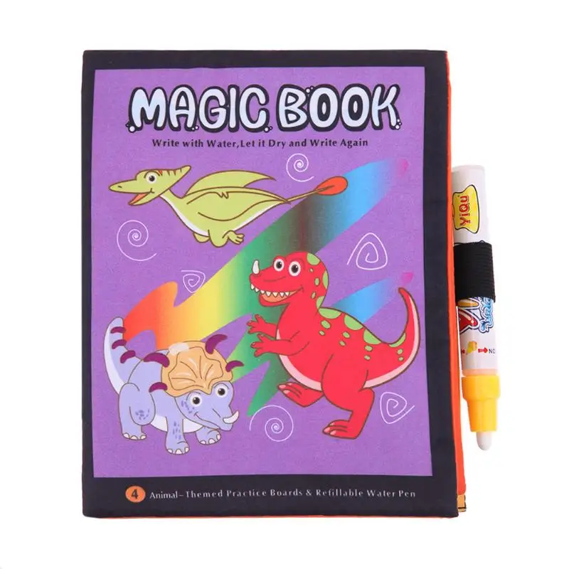

Colorful Drawing Cloth Book with Magic Pen Kids Water Painting Graffiti Animal Story Book Children Early Educational Toys