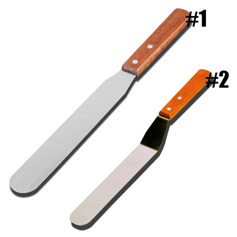 Stainless Steel 6/8/10inch Butter Cake Cream Knife Spatula Smoother