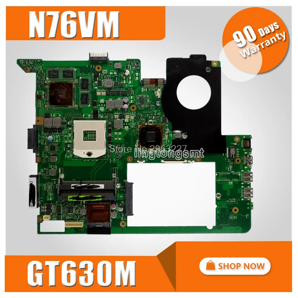 

For ASUS N76VJ N76VB N76VZ N76VM N76V REV:2.2 Laptop Motherboard 2GB USB3.0 GT630M N13P-GL-A1 Mainboard tested well