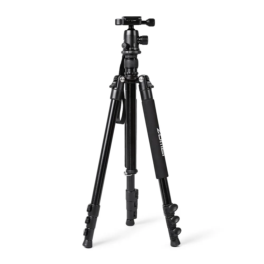 

Zomei Q555 Aluminum Alloy Portable Camera Tripod 360 Degree Horizontal Rotating professional Tripod for camera Max up to 5.2 ft