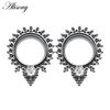 Alisouy 2pcs body Piercing Jewelry flared ear tunnel plugs silver Color ear piercing Water Drop Gem dangle ear expander gauges ► Photo 3/5
