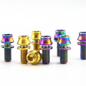 

Titanium Bolts M5x12 Washer for Bracket Ti Multiple Gold Color Cone Headed Hexagon Socket Ti screws Ti Fastener 4pcs