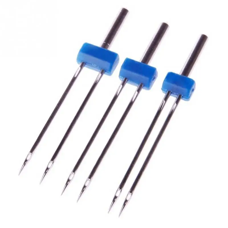 

Manual Sewing Double Needle DIY Tools 3Pcs Needle Size 2mm/ 3mm/ 4mm Double Twin Sewing Machine Needles Pins