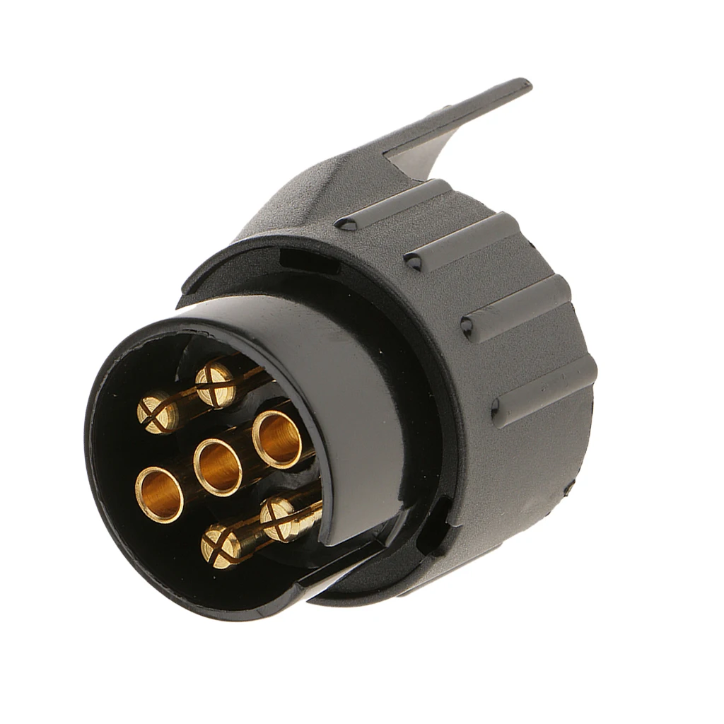

7 pin to 13 pin Twin Short Towing Wiring Socket Plug Adaptor 12V High Quality Purple copper