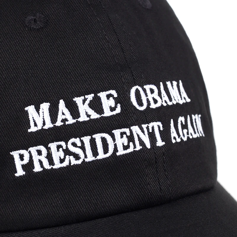 Бейсболка с вышитыми буквами MAKE OBAMA GREAT AGAIN хлопковая бейсболка унисекс модная