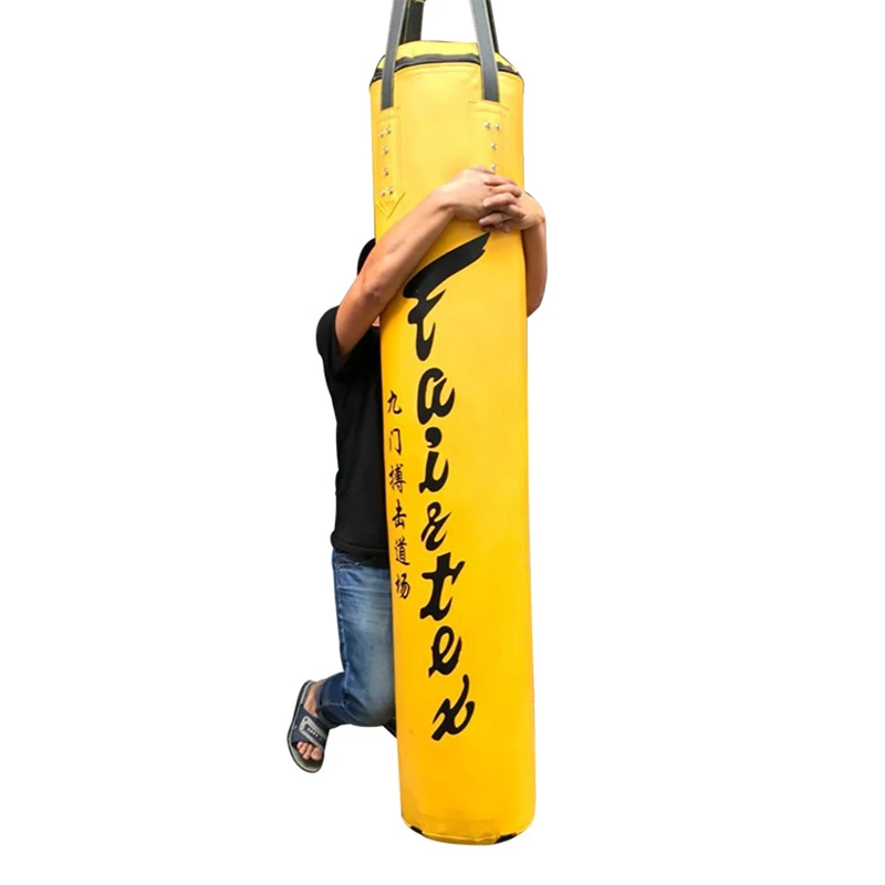 120 см из искусственной кожи красный/черный/синий/желтый ММА удар боксерская груша пустой спортивный мешок с песком для тхэквондо Муай Тай