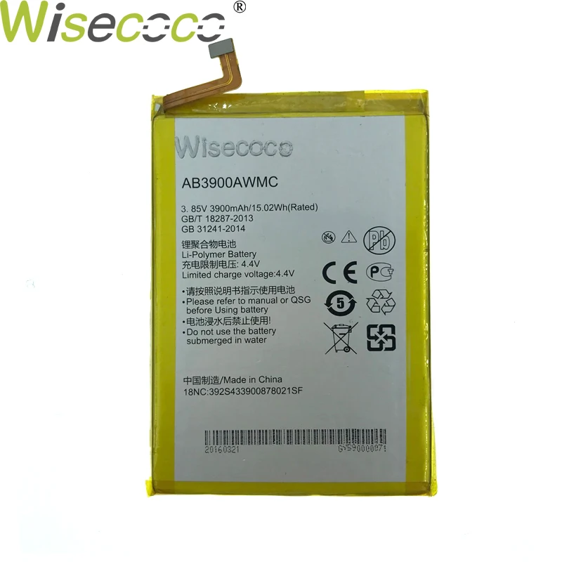 

Wisecoco New Original 3900mAh AB3900AWMC Battery For Philips X818 For XENIUM CTX818 Cell Phone Li-Polymer With Tracking Number