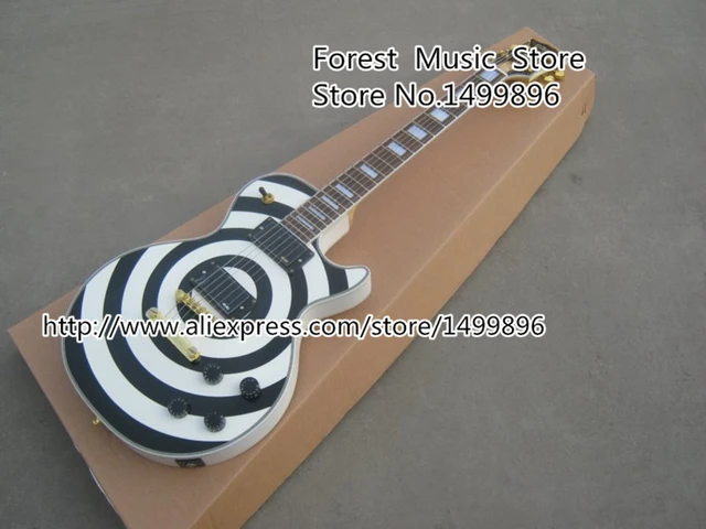Best price at $204 Cheap Classical Golden Hardware LP Zakk Wylde Electrica Guitar China Vertigo Bullseye Finish As Picture