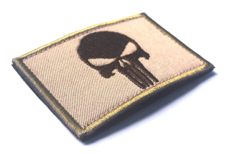 Вышивка патч Каратель Череп вышитые нашивки значки Военная тактическая одежда рюкзак значки повязки швейная аппликация - Цвет: 6