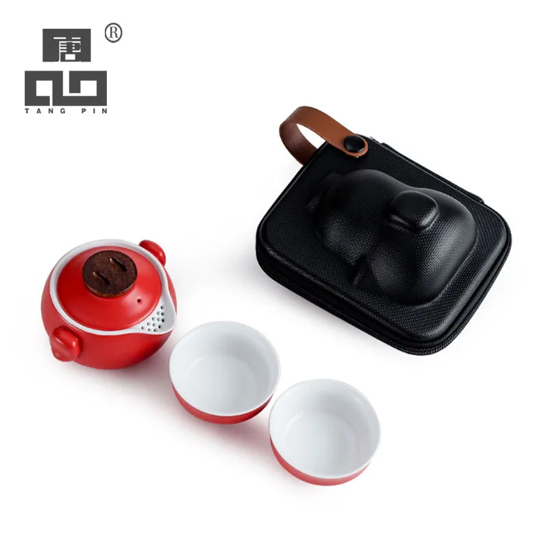 

TANGPIN ceramic teapot gaiwan tea cup a tea sets portable travel tea set drinkware