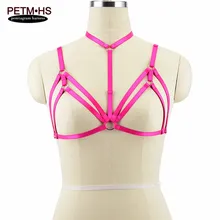 Женские сексуальные проводов белье Роза красная Эластичный Бандаж Нижнее белье отрегулировать ремешками Топы корректирующие бюстье гот Harajuku Подвязки Rave одежда