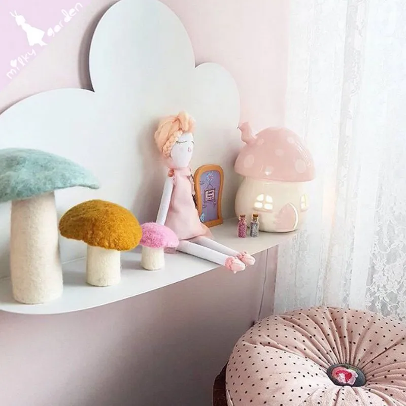 

Children's Room Wood Clouds Shelf Partition Decoration Nordic Style Kids Wall Decoration Photography Props Hanging Decorations