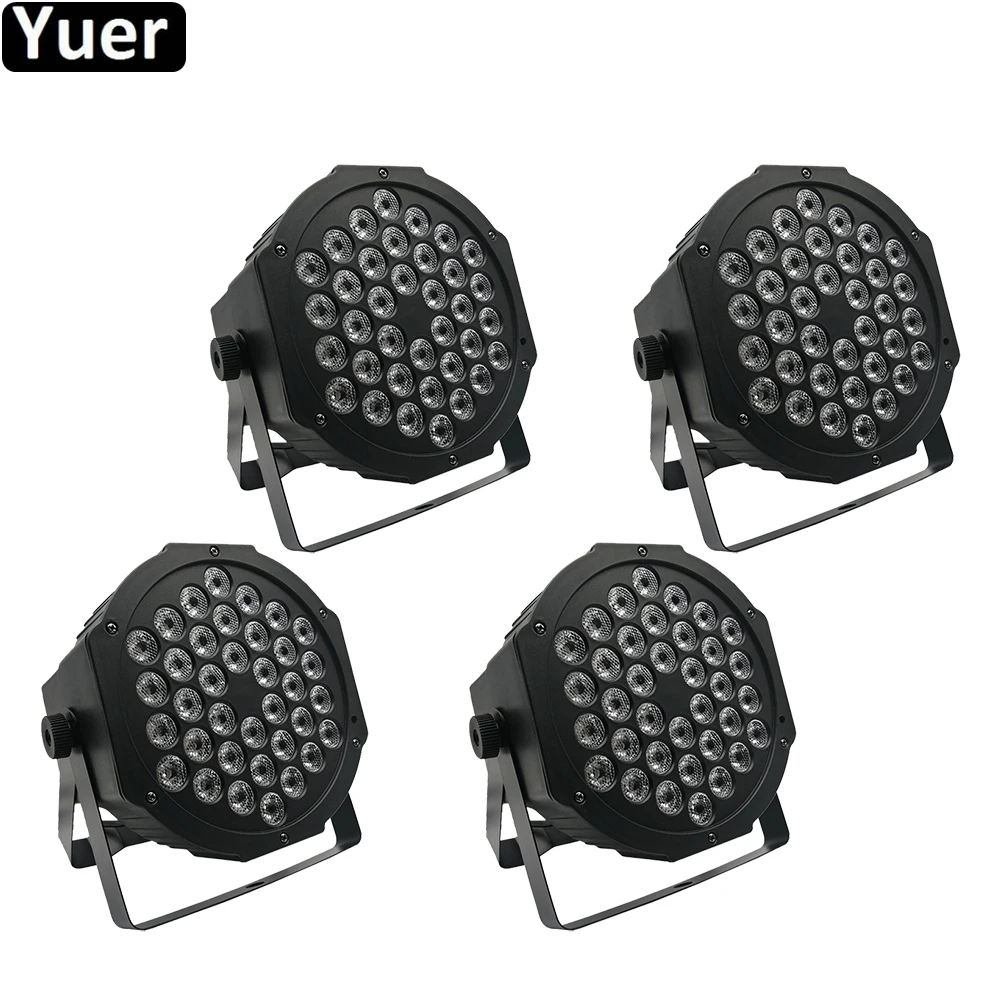 4Pcs/Lot LED Flat Par Light 36x3W RGB LED Par DMX512 Stage Lighting Effect Flat Par For DJ Disco Party KTV Stage Lighting