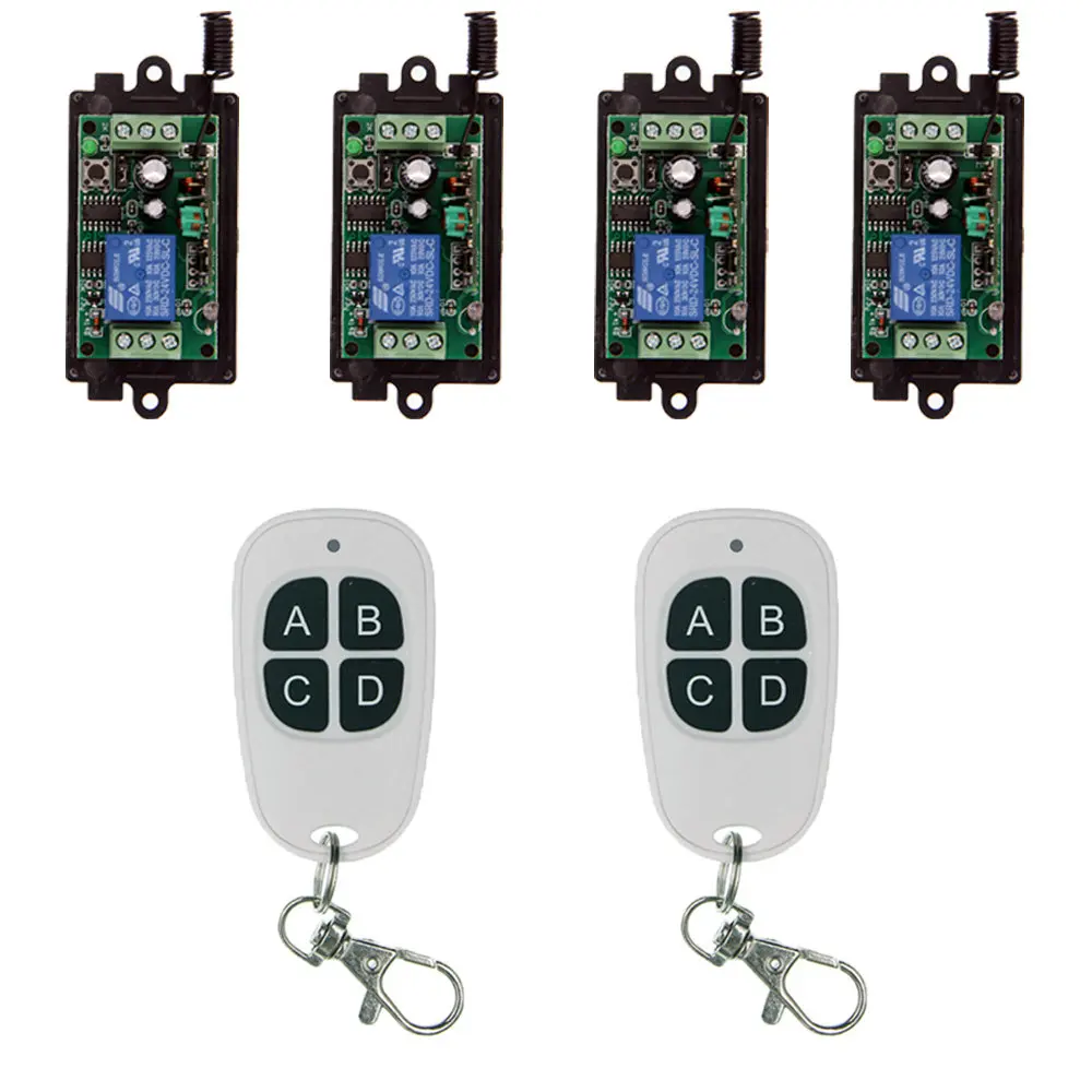 

Wireless Relay DC 9V 12V 24V 10A Relay 1CH 1 CH Wireless RF Remote Control Switch Transmitter+ Receiver