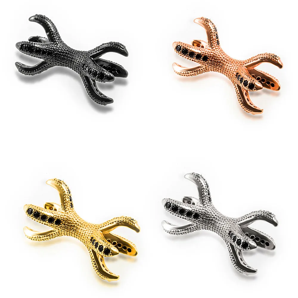 

NEW Micro Pave Cubic Zircon Tube Square Skull Leopard Crown Round Loose Spacer Beads Jewelry Making DIY Bracelet Charms