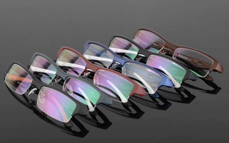 Спортивная оправа для очков Привлекательные мужские отличительный дизайн удобные TR90 полуоправа квадратные спортивные очки оправа Eyeglass1077