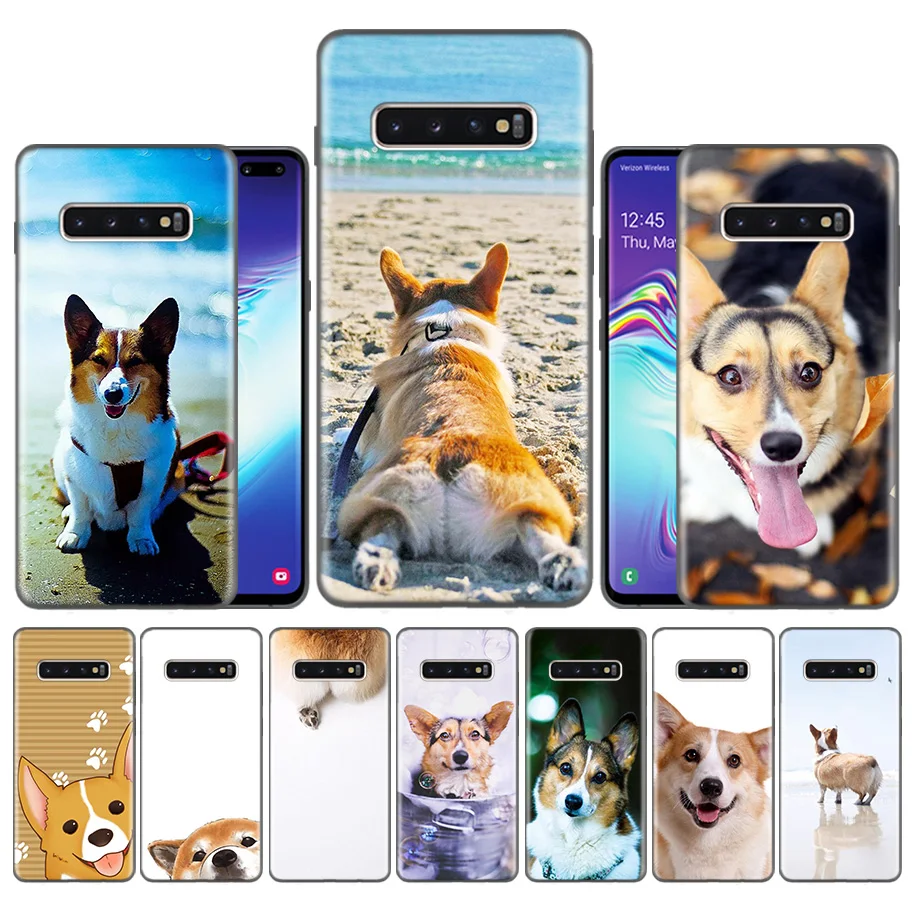 

Capas Case Coque for Samsung Galaxy S10 S9 S8 Plus 5G A30 A50 A70 A40 A20 Note 8 9 10 Cover Carcass Super Cute Corgi Cartoon Dog