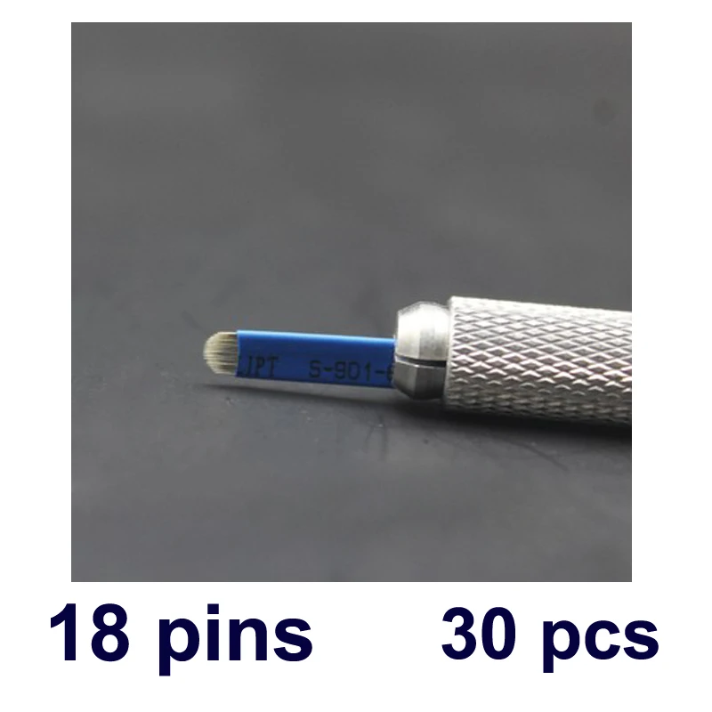 

30PCS 18 Pins U shape needle blade permanent makeup blades needles for manual pen microblading circular arc needle blade tattoo