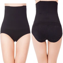 Женская Корректирующее Белье Трусики Высокая Талия Полный Краткий Фирма Пластика Управления Нижнее Белье Butt Lifter Трусики Талии Тренер Для Похудения Body Shaper