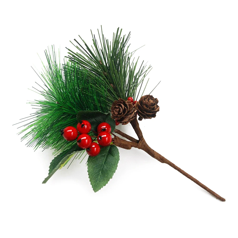 

Artificial Pine Picks for Christmas Flower Arrangements Wreaths Holiday Decor Mini Simulation Christmas Tree PVC Shooting Props