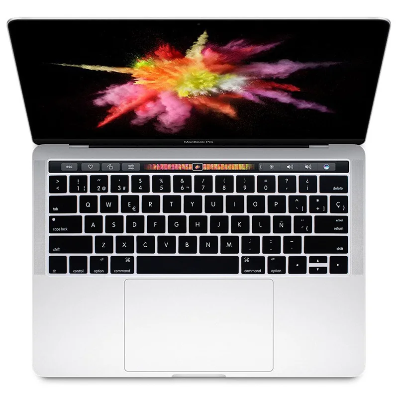 HRH испанский силиконовый чехол для клавиатуры защитная пленка для Macbook Pro 1" 15" A1706 A1989 A2159 A1707 A1990 с сенсорной панелью