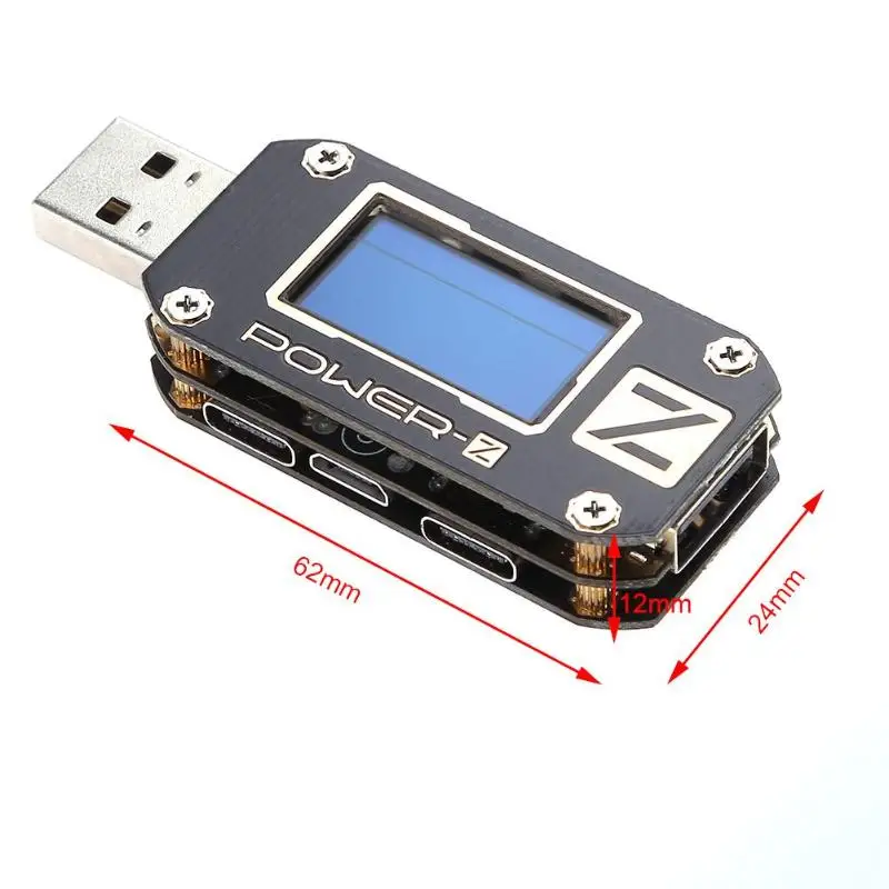 Зарядное устройство LAB power-Z USB тестер PD напряжение тока Пульсация двойной измеритель типа C индикатор портативного зарядного устройства