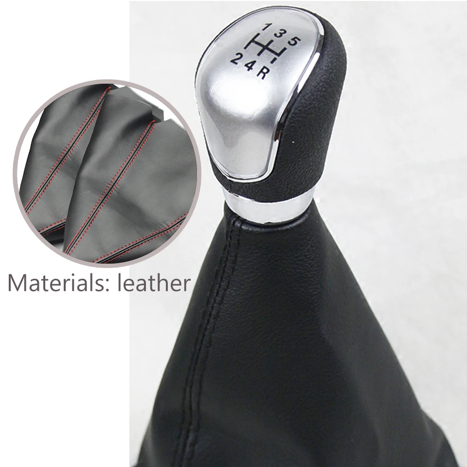 Carbon fiber leather Gear Lever dust-proof cover For Kia Rio 3 Ceed Sportage Cerato Sorento Mazda CX-5 6 Mini Cooper R56