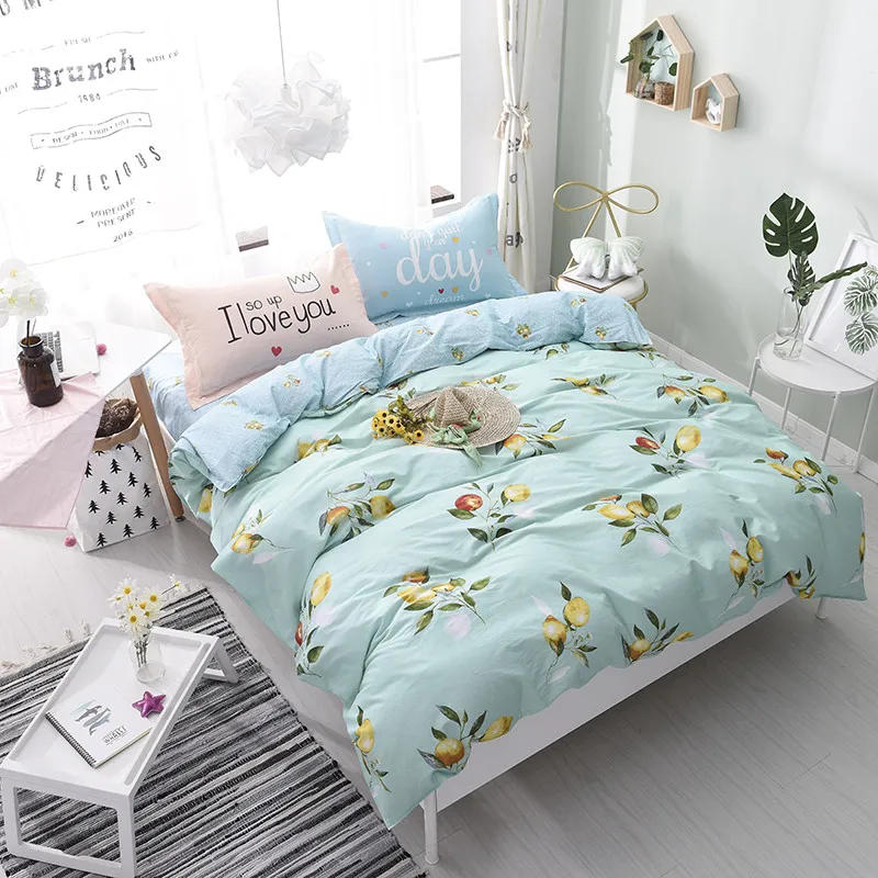

Quilt Cover/Tablet/Pillowcase 4pc Multi-Style Optional Home Textile New Comfortable Soft Bedding Simple Generous Home Cotton