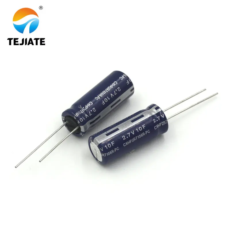 2PCS super capacitor farad capacitor 2.7V 2F 3.3F 4F 4.7F 5F 6F 7F 8F 10F 15F 20F 25F 30F 60F