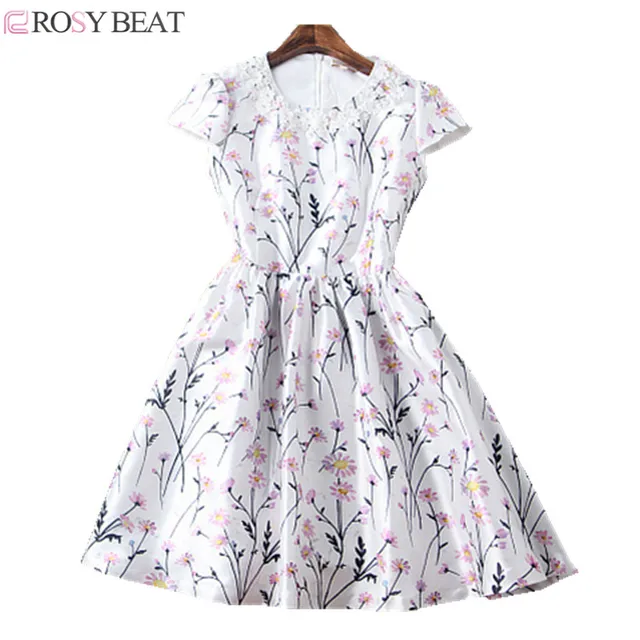 Rosybeat Fl Dress Print Women Summer 2016 Casual Vintage Rosybeat Fl Dress Print Women Summer 2016 Casual Vintage Slim Ball Gown Flower Sleeveless