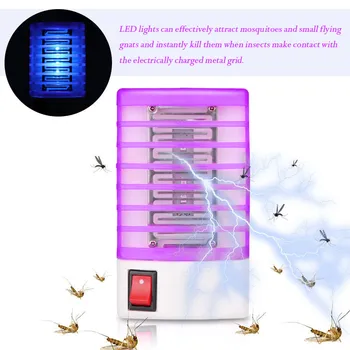

Mosquito Killer Lamps LED Socket Electric Mosquito Fly Bug Insect Trap Killer Zapper Night Lamp Lights lighting US 2019 Hot Sale