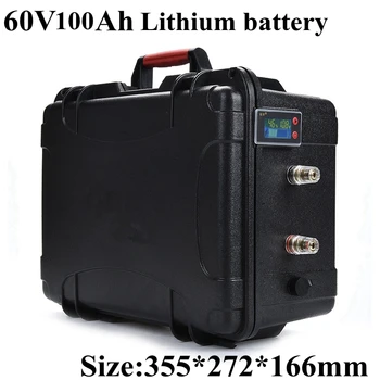 

waterproof 60V 100Ah li-ion Lithium Replace battery Solar System power Electrical Vehicle golf cart + 10A charger