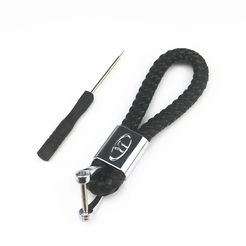 

Metal+Leather Car Keychain Key Chain Key Ring Keyring For Lada Niva Kalina Priora Granta Largus Vaz Samara Car shape