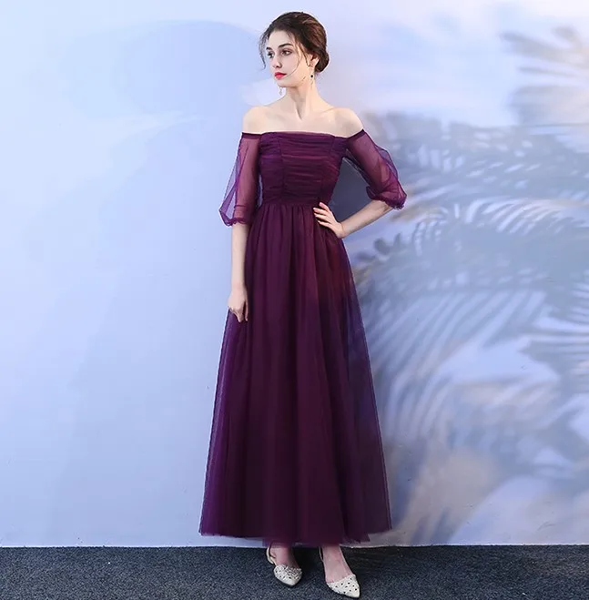 

Grape Purple Dress Wedding Party Dress Women Dress for Bridesmaid Adult Empire Bank of Bandage