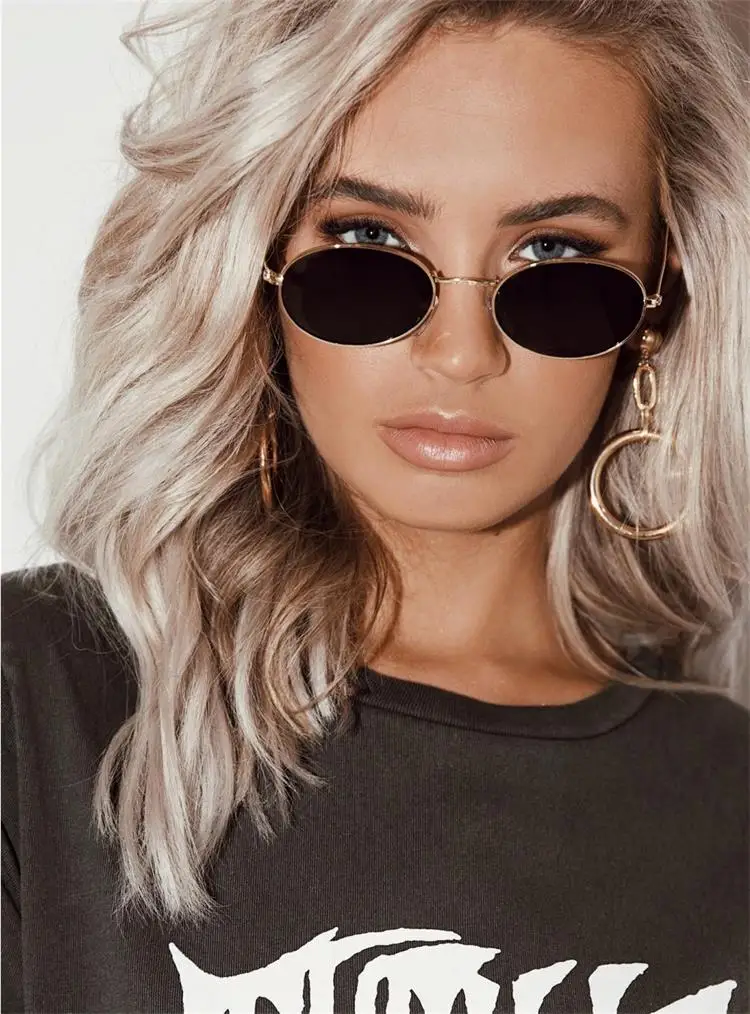 sunglasses for women RBRARE New Arrival 2021 Women Sunglasses Retro Metal Oval Sunglasses Men Candy Color Transparent Sun Glasses Vintage Shades guess sunglasses