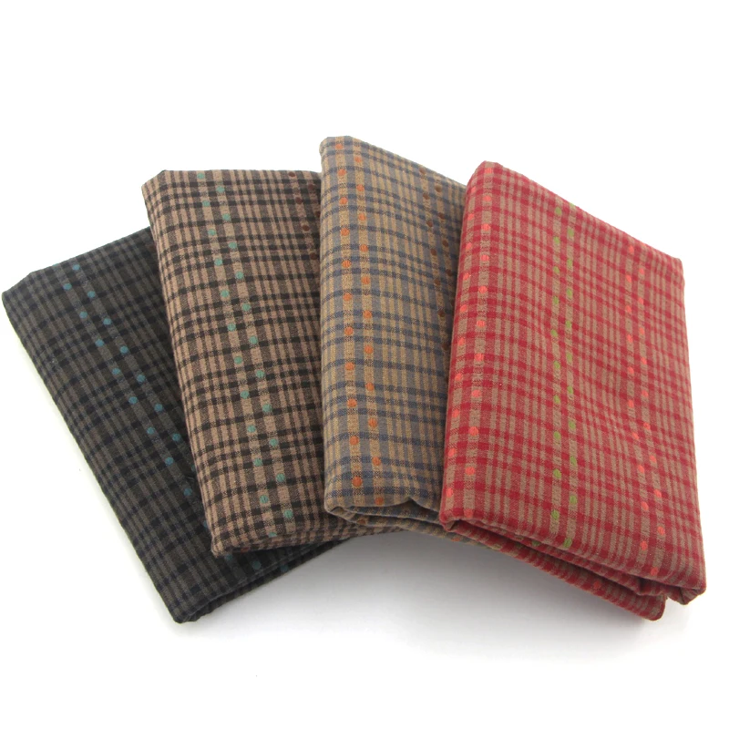 

DIY Japan Little Cloth group Yarn-dyed fabric,for sewing Handmade Patchwork Quilting ,Grid stripe dot 50x150cm