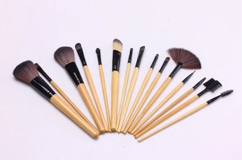 Price 10sets Soft Synthetic Hair Make Up Tools Kit Cosmetic Beauty Makeup Brush Black Sets With Leather Case 15 Pcs/set