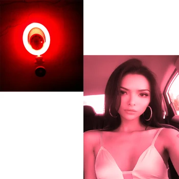 

Yidoblo DS-05 RGB 5 Lights adjustable LED Selfie Ring Light Wide Angle Macro Lens LED Light Ring Lamp for iPhone Universal