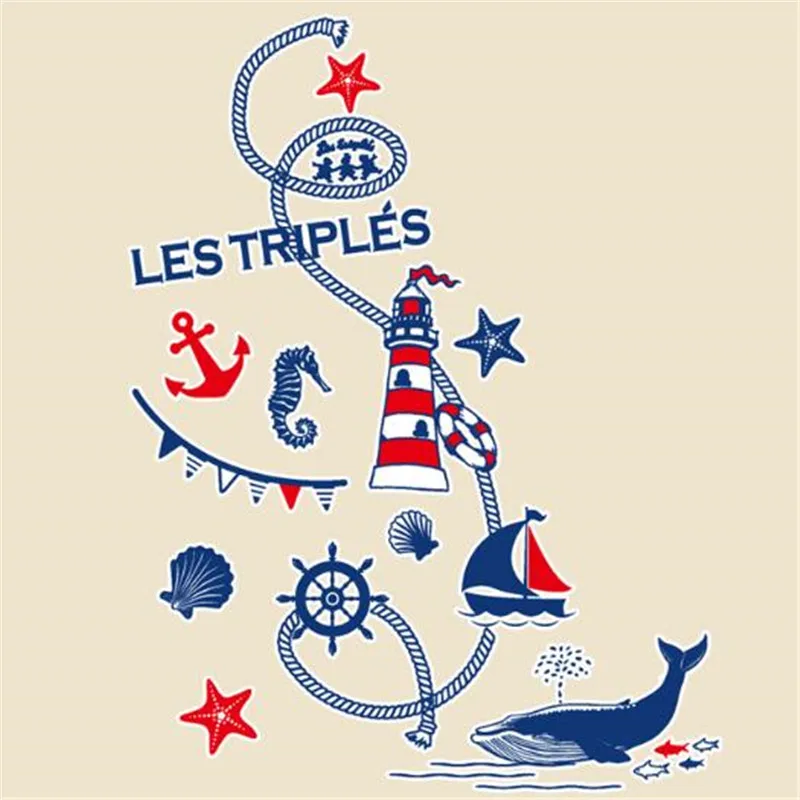 

ShinEquin Biker Patch deal with it Clothes Heat Transfer Printing Marine Navigation Ship Iron on patches for clothing Stickers