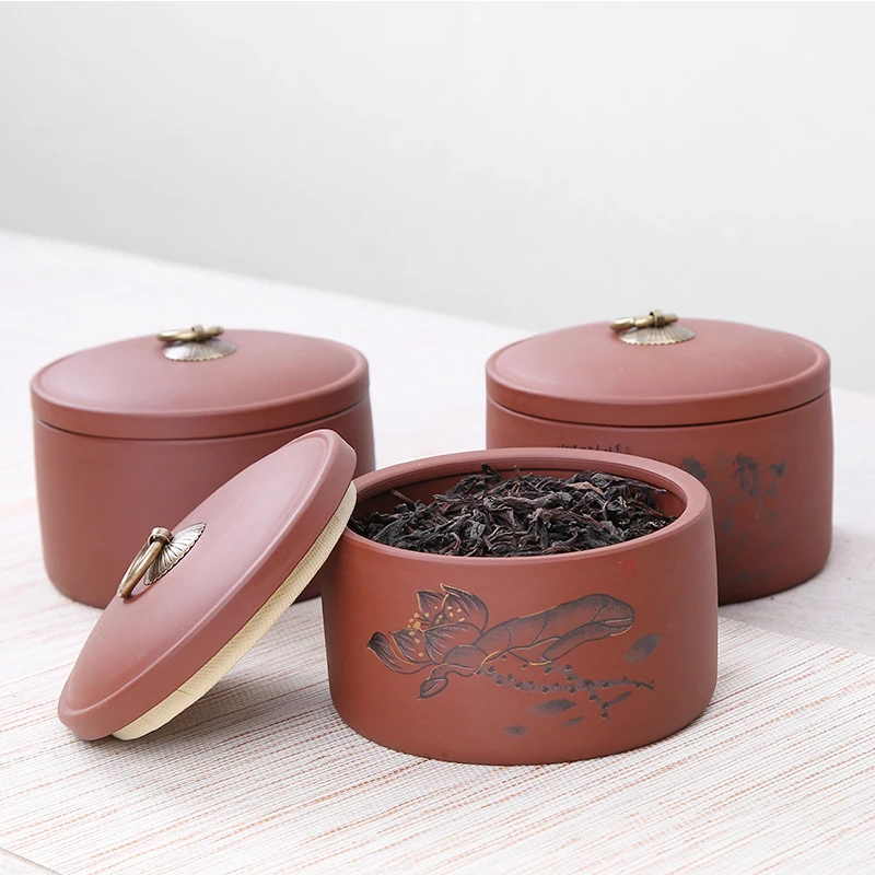 

Purple sand large ceramic tea storage bottle incense burner frankincense organic Somali herbal aromatherapy pacifier sealed can