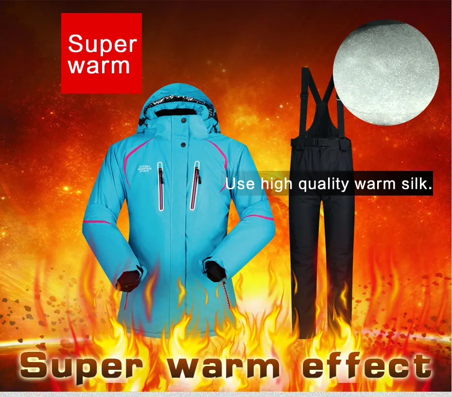 Женские лыжные куртки и штаны, костюм, теплая женская зимняя одежда для сноуборда, водонепроницаемая ветрозащитная зимняя одежда, лыжные костюмы, комплект для женщин